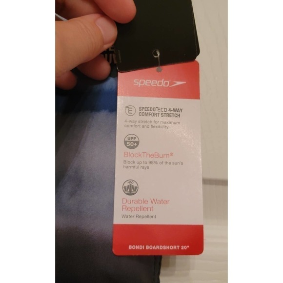 Speedo Men's Swim Trunks 20 Inch Knee Length Boardshorts Blue Small - Picture 8 of 14